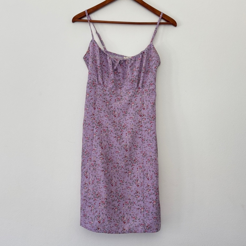 Brandy Melville John Galt Lavender Floral Coquette Picnic Cami Slip Dress OS